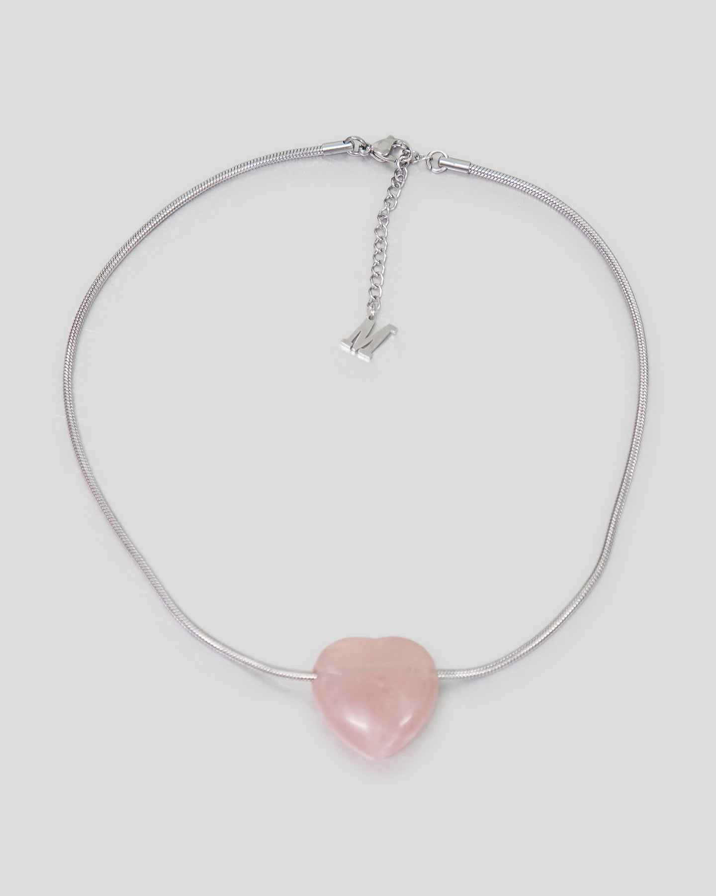 Marland Backus - Rose Quartz Heart of Stone Necklace